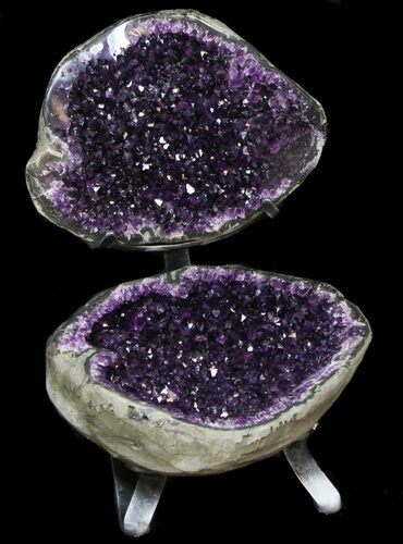 Amazing Amethyst Geode Display On Stand - Spectacular #50981